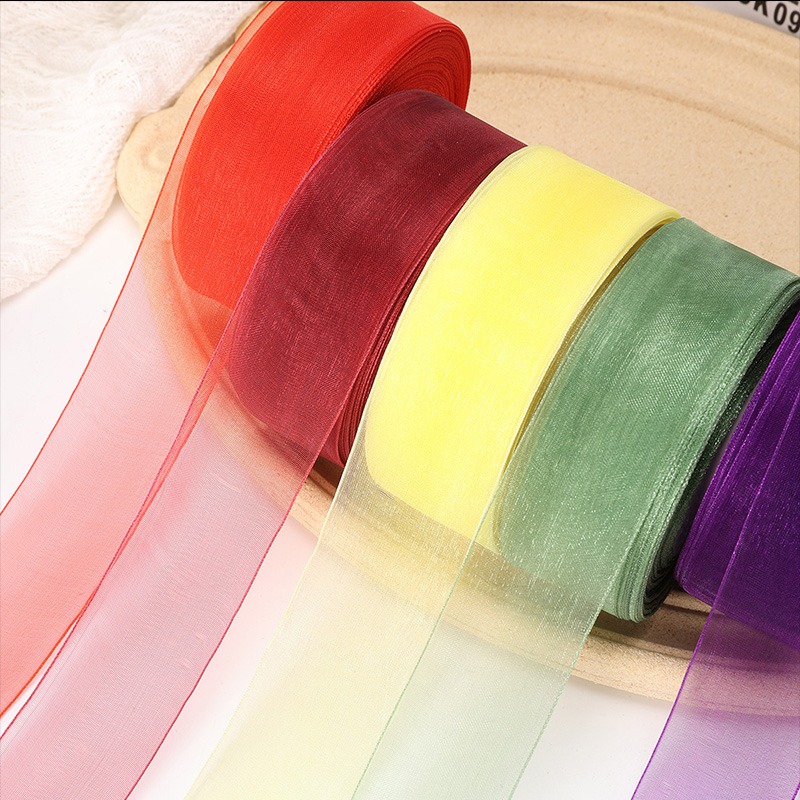 (當日出貨) 雪紗緞帶 織帶 紗質緞帶 花束緞帶 雪紡 禮物包裝 禮品包裝 花束包裝 絲帶 花藝包裝 裝飾(A219)-細節圖8