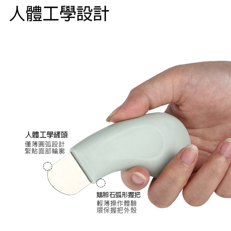 手動鏟黑頭神器 粉刺清潔工具 毛孔清潔器 黑頭刮刀 鼻頭清潔工具 去粉刺美容工具 臉部清潔護理工具(A250)-細節圖4