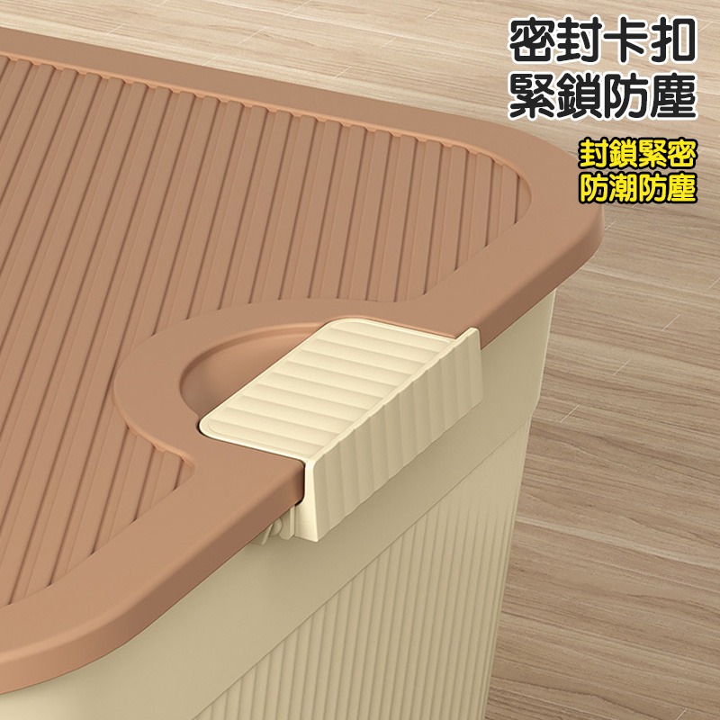 手提儲物箱 收納箱 帶蓋收納盒 大容量整理箱 家用收納箱 置物箱 可疊放收納箱 防塵收納箱 整理箱 (A255)-細節圖5