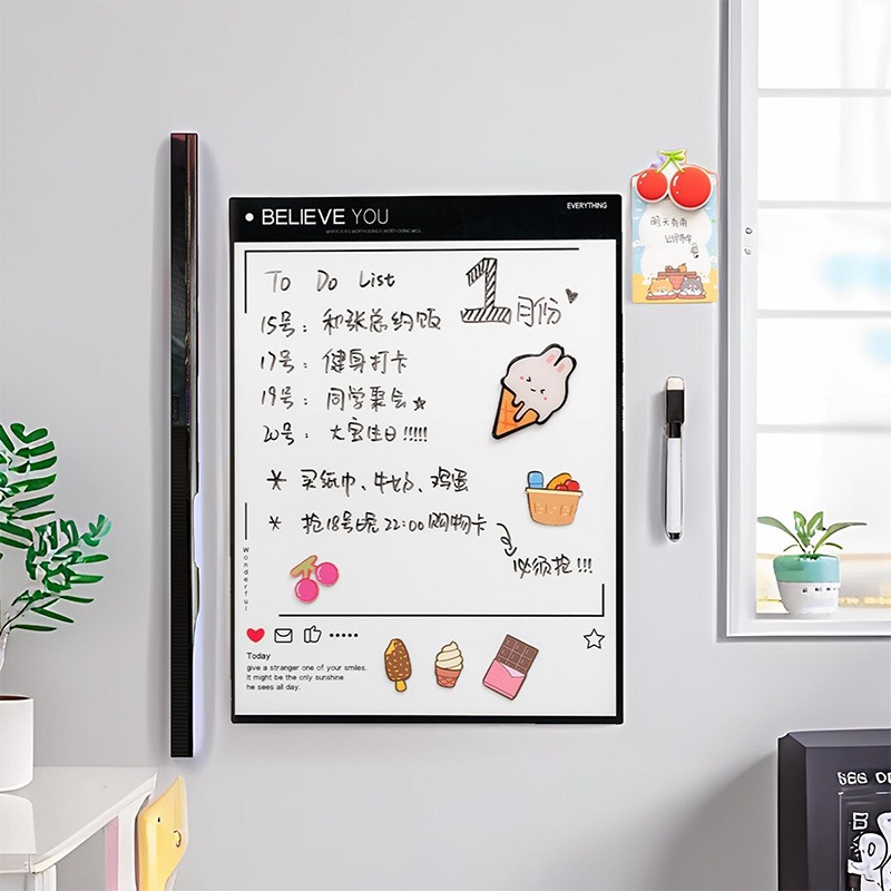 磁吸留言板 冰箱留言板 磁性記事板 家用備忘板 可擦寫白板 留言板(A256)-細節圖7