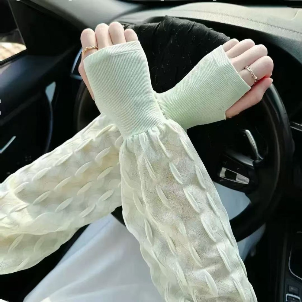 袖套 冰絲袖套 涼感袖套 防紫外線手套 戶外騎車袖套 運動防曬袖套 男女通用防曬手套(A287)-規格圖7