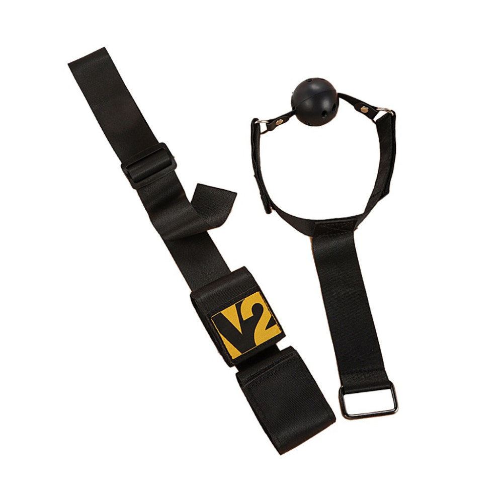 SM 可調節式 口塞反背手環 調教 口球 手銬 口塞 情趣手銬 bdsm 綑綁 束縛 項圈 台灣出貨 情趣用品 束縛帶-細節圖2