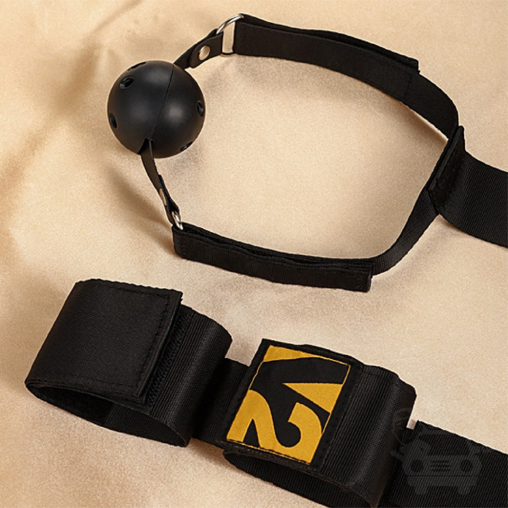 SM 可調節式 口塞反背手環 調教 口球 手銬 口塞 情趣手銬 bdsm 綑綁 束縛 項圈 台灣出貨 情趣用品 束縛帶-細節圖9