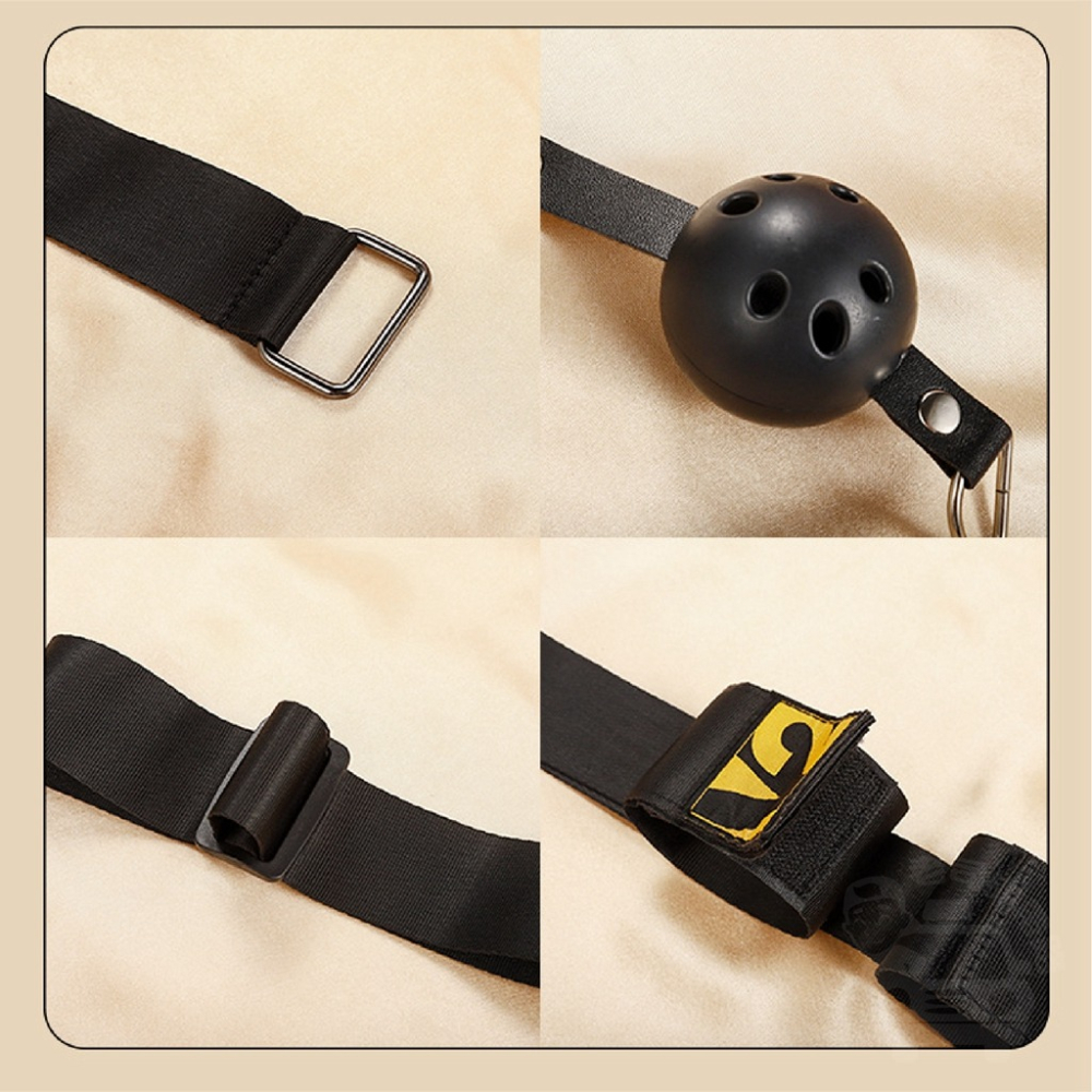 SM 可調節式 口塞反背手環 調教 口球 手銬 口塞 情趣手銬 bdsm 綑綁 束縛 項圈 台灣出貨 情趣用品 束縛帶-細節圖10