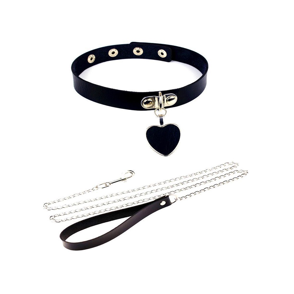 【現貨速發】情趣項圈 情趣用品 sm 狗奴頸圈 小仙女愛心 牽引頸圈 情趣玩具 情趣精品 情趣 調教 bdsm 成人用品-細節圖2