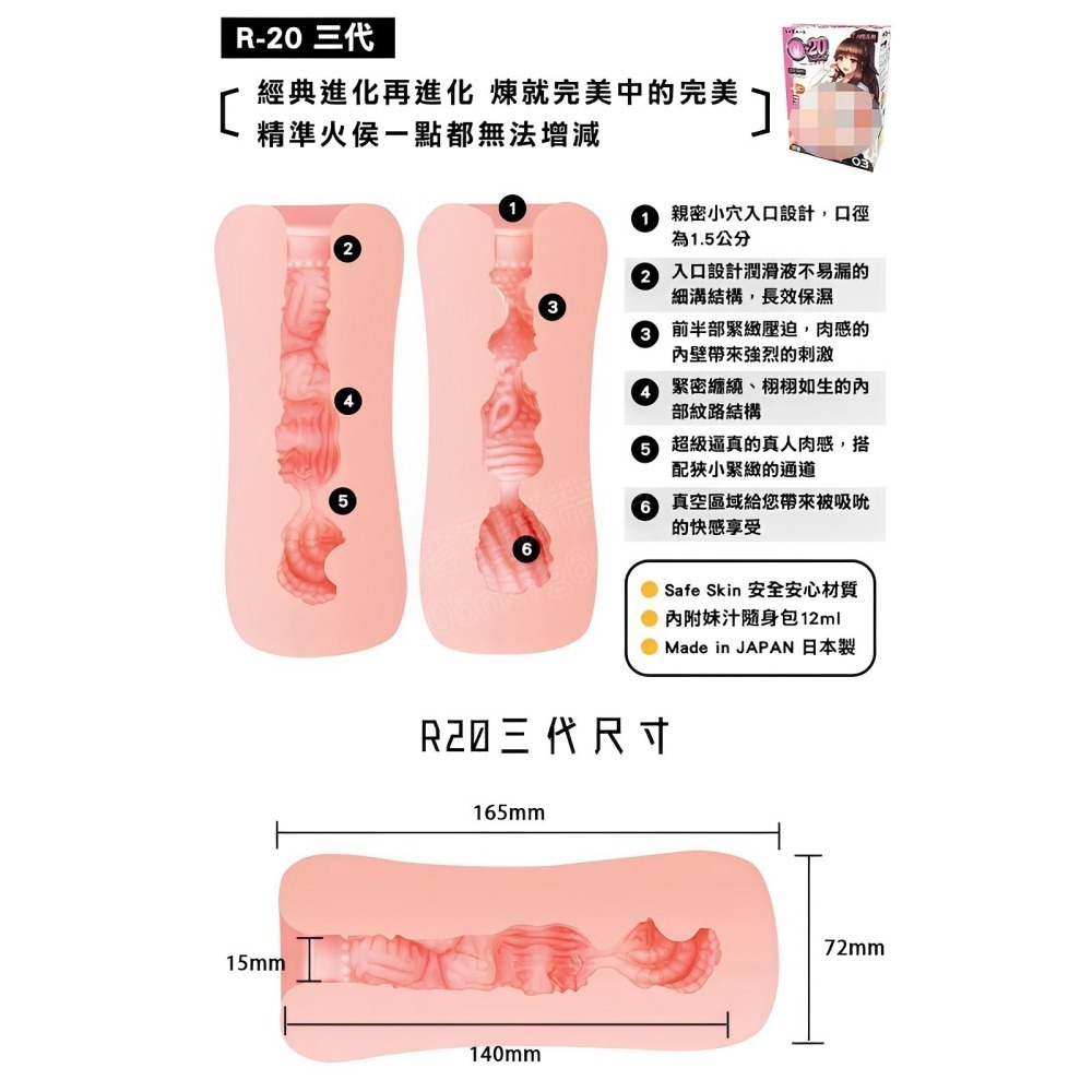 【台灣現貨】對子哈特 R20 一代 ~ 四代 R-20 名器 自慰套 飛機杯 自慰器男用 陰莖訓練器 自慰器 自慰杯-細節圖5