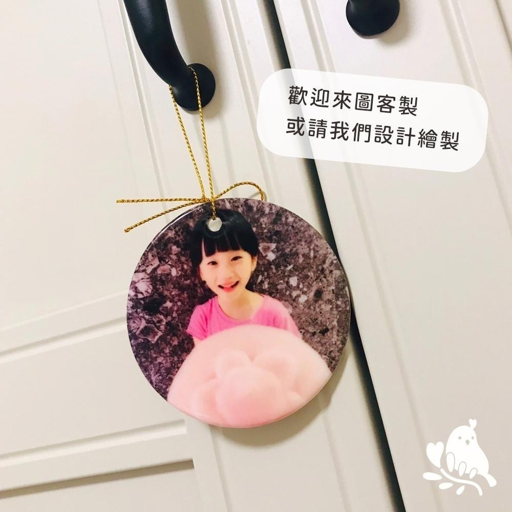 【奶茶鳥文創】來圖客製 客製化吊飾 瓷磚吊飾 插畫 設計 生活 送禮 紀念 一件可印-細節圖2