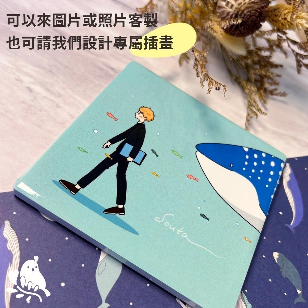 【奶茶鳥文創】來圖客製 客製化杯墊 陶瓷杯墊 插畫 設計 生活 送禮 紀念 一件可印-細節圖2