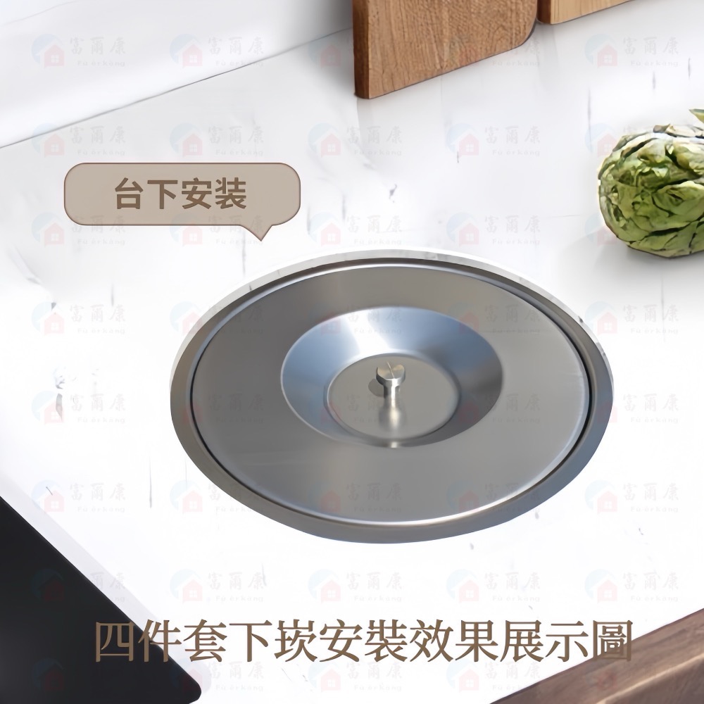 ￼【富爾康】304不銹鋼廚房檯面崁入式垃圾桶櫥櫃家用內置桌面隱藏水槽清潔桶內嵌廚餘桶防臭垃圾桶收納桶隱藏式垃圾桶清潔桶崁-細節圖3
