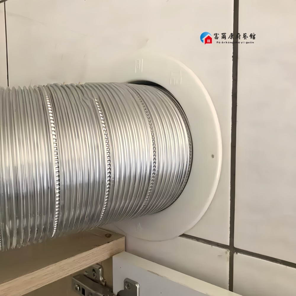 ￼【富爾康】甜甜圈6＂油煙機修飾蓋加長有頸油風口密封蓋封口排風管修飾牆面蓋帽油煙機配件風管修飾環塑膠 PVC修飾環-細節圖5