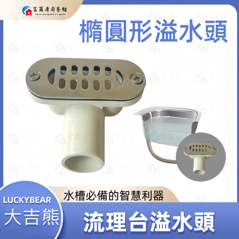 大吉熊橢圓形溢水頭