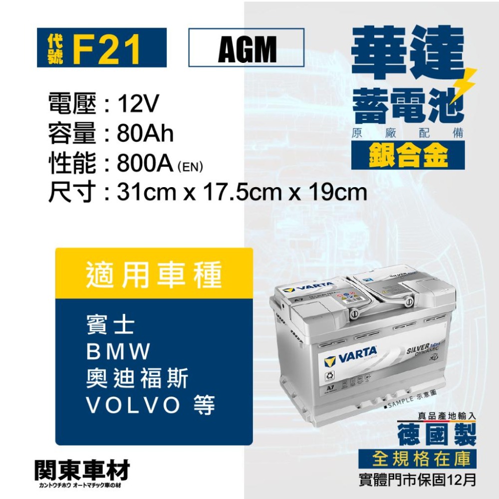 全歐規電池 德國製 華達 AGM 銀合金 VARTA 70 75 80 95 Ah 電瓶 EFB電瓶 非韓製 汽車 電瓶-細節圖5