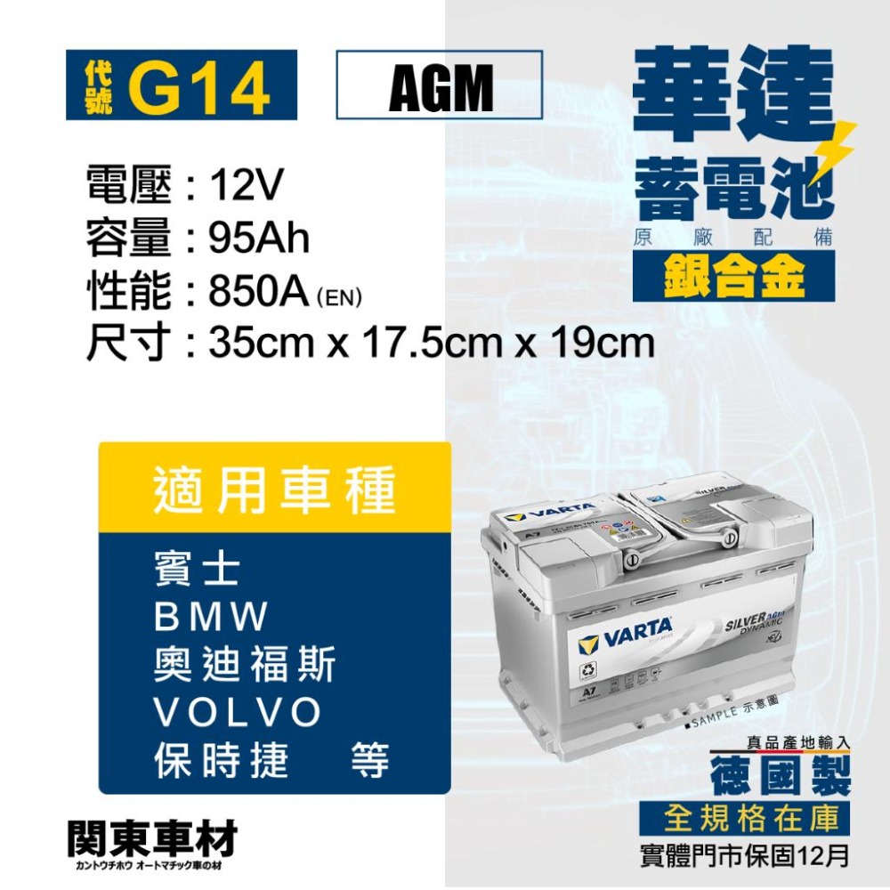 全歐規電池 德國製 華達 AGM 銀合金 VARTA 70 75 80 95 Ah 電瓶 EFB電瓶 非韓製 汽車 電瓶-細節圖6