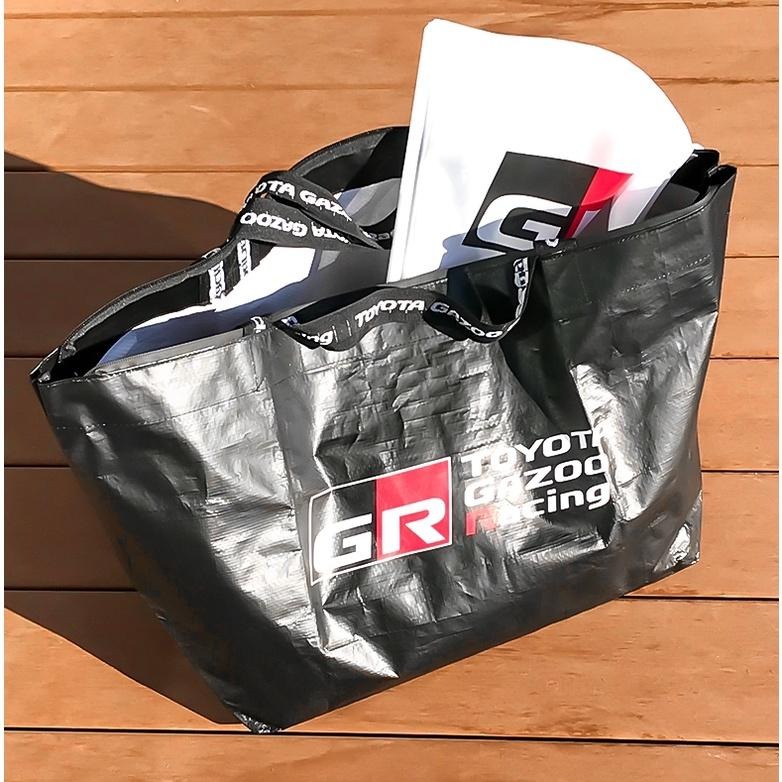 日本 GR 原廠精品 超大購物袋 正版 TOYOTA GAZOO Racing 手提/肩背 儲物戴 環保袋 GR經典黑紅-細節圖3