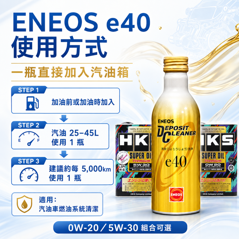 [最hot金瓶保養組] HKS SP 0W20 5W30 頂級超級盃 + ENEOS 金瓶燃油添加劑 汽油精-細節圖7