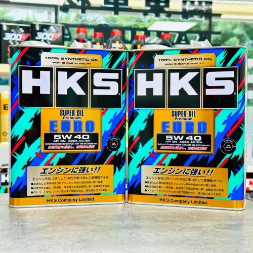 【優惠2桶組】日本製 HKS 5W-40 公司貨+發票 EURO SUPER OIL 5W40 4L 超級盃 關東車材