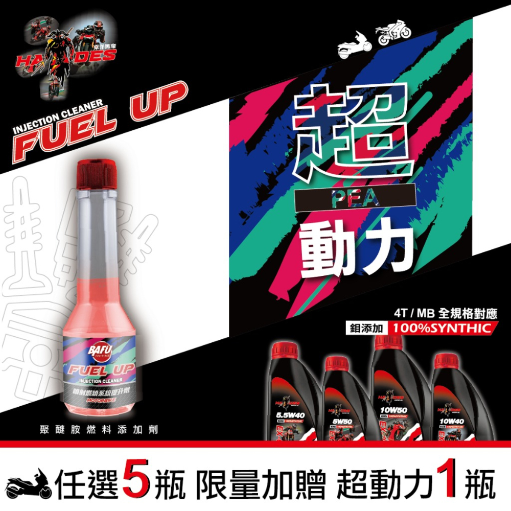 附發票『 黑帝斯 』 4T 機車機油 10W40 5W50 SP 10W50 頂級全合成 Hades 鉬添加 東洋黑帝-細節圖2