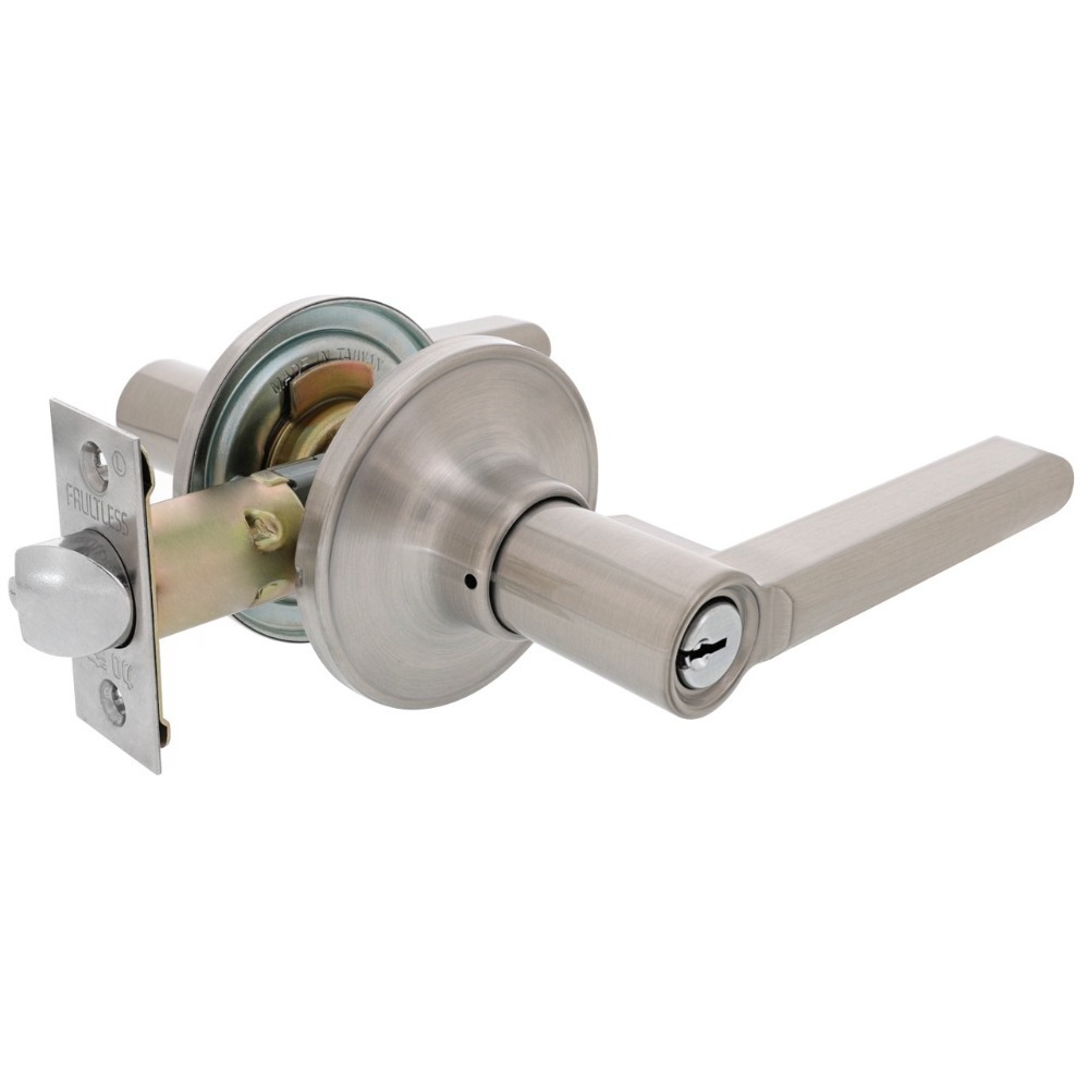 上千五金 加安牌 門鎖 水平鎖 消光黑 磨砂銀 LD6X907 LD6X207 把手 水平把手 自動解閂 房間鎖 浴室鎖-細節圖3