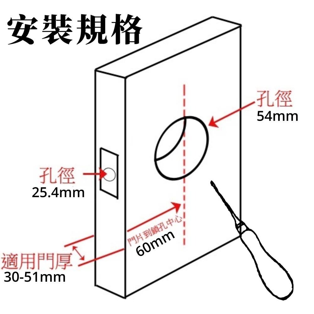 【FAULTLESS 加安】✿代客安裝 門鎖 電子鎖 銀色 TL-505PC 水平鎖 三合一 密碼 卡片 鑰匙 上千五金-細節圖6