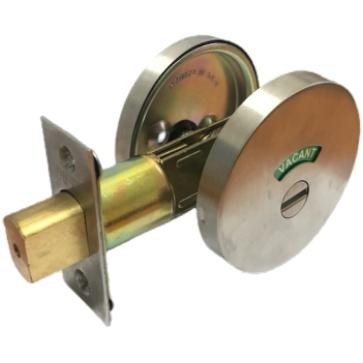 【FAULTLESS 加安】門鎖 指示鎖 磨砂銀 DD56W 廁所指示鎖 圓形指示鎖 輔助鎖 安全鎖 上千五金行-細節圖2