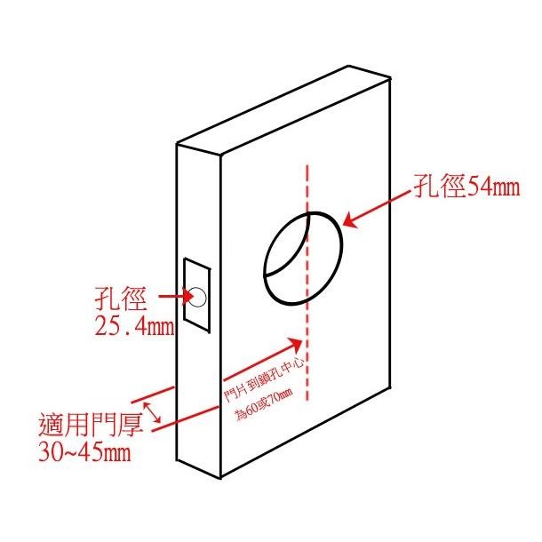 【FAULTLESS 加安】門鎖 輔助鎖 D567 D577 D587 卡巴鑰匙 外轉上鎖式 磨砂銀 金色 青古銅色-細節圖6