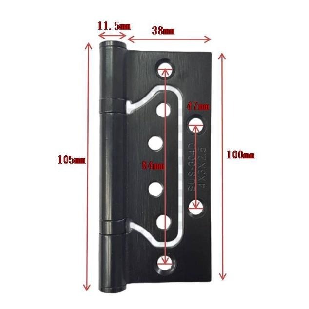 門窗五金 後鈕 子母合頁 軸承合頁 活頁 門片鉸鏈 合頁 櫥櫃鉸鍊 鉸鍊 黑色 消光黑 上千五金行【單片販售】-細節圖4