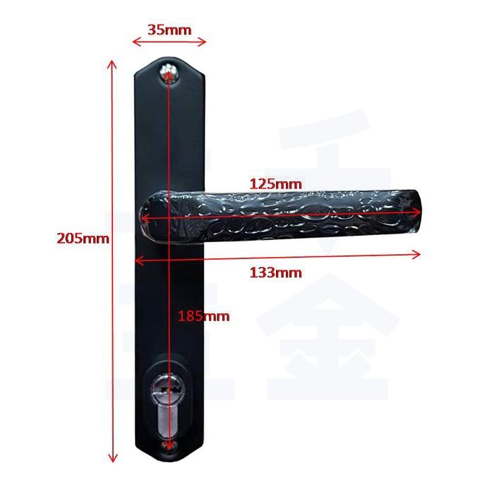 門鎖 通風門鎖 消光黑  二片式 三合一 通風門鎖 裝置距離30mm 適用門厚36-44mm 上千五金行-細節圖4