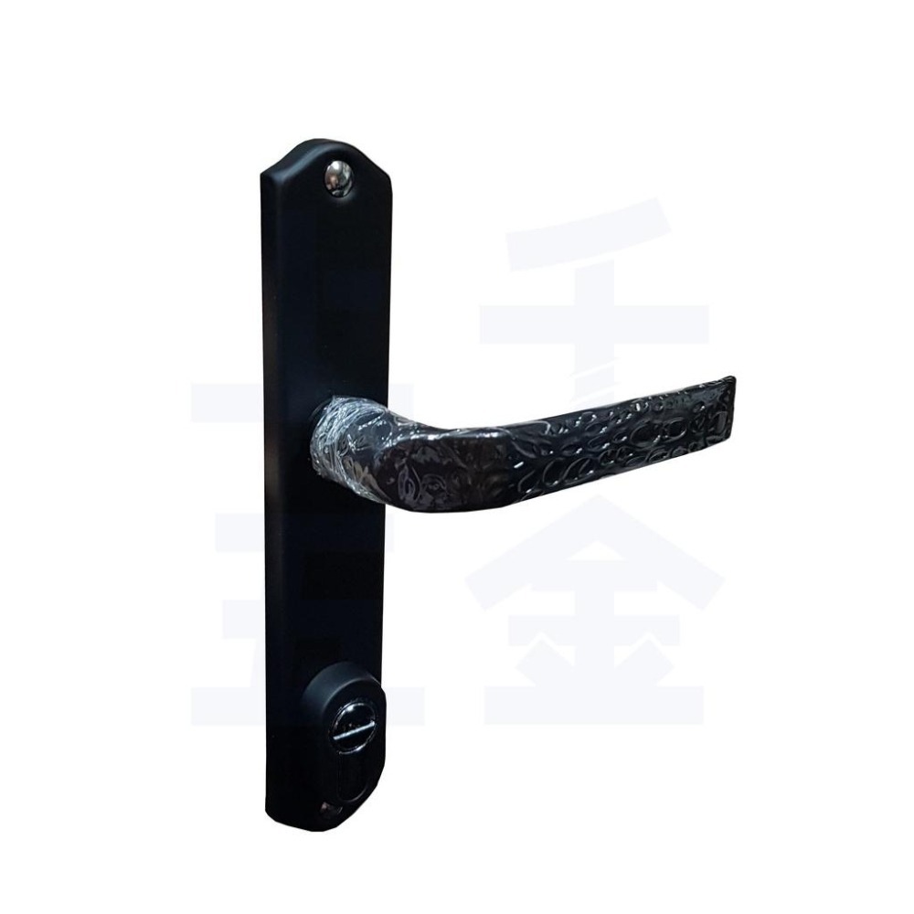 鴻星 門鎖 通風門鎖 消光黑  二片式 三合一 通風門鎖 裝置距離30mm 適用門厚36-44mm 上千五金行-細節圖2