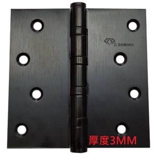 門窗五金 後鈕 鉸鏈 消光黑 黑色 烤漆 鉸鍊 合頁 丁雙 蝴蝶鉸鍊  旗型鉸鍊 【單片販售】-細節圖3