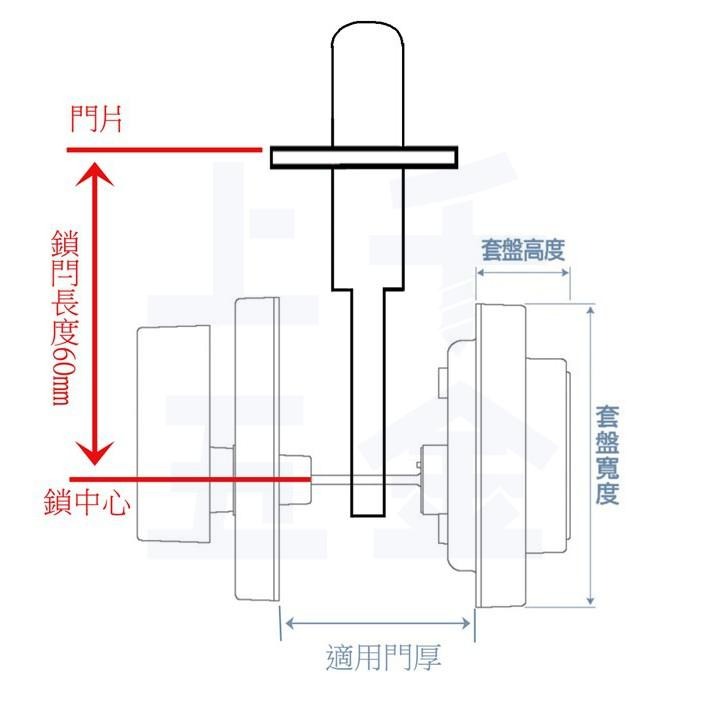 【FAULTLESS 加安】門鎖 輔助鎖 黑色 銀色 古紅銅 鎖閂長度60mm 門厚30-42mm 一般鑰匙-細節圖6