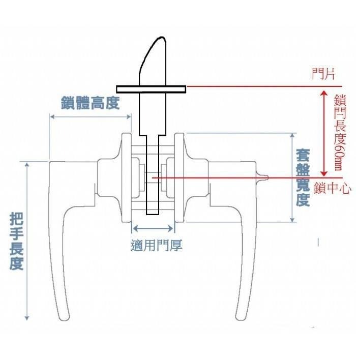 門鎖 水平鎖 把手加安LD6X207 LD6X20G 自動解閂房門鎖 磨砂銀色 臥室 水平把手鎖 門鎖 磨砂銀浴廁鎖-細節圖4