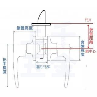 【FAULTLESS 加安】門鎖 水平鎖 消光黑 磨砂銀 LD6X907 LD6X207 把手 水平把手 自動解閂-細節圖5