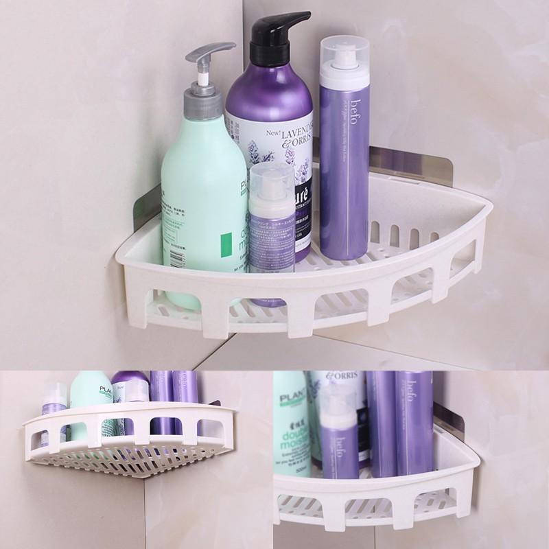 免釘無痕貼塑膠三角籃 三色可選 免釘 免鑽-細節圖2