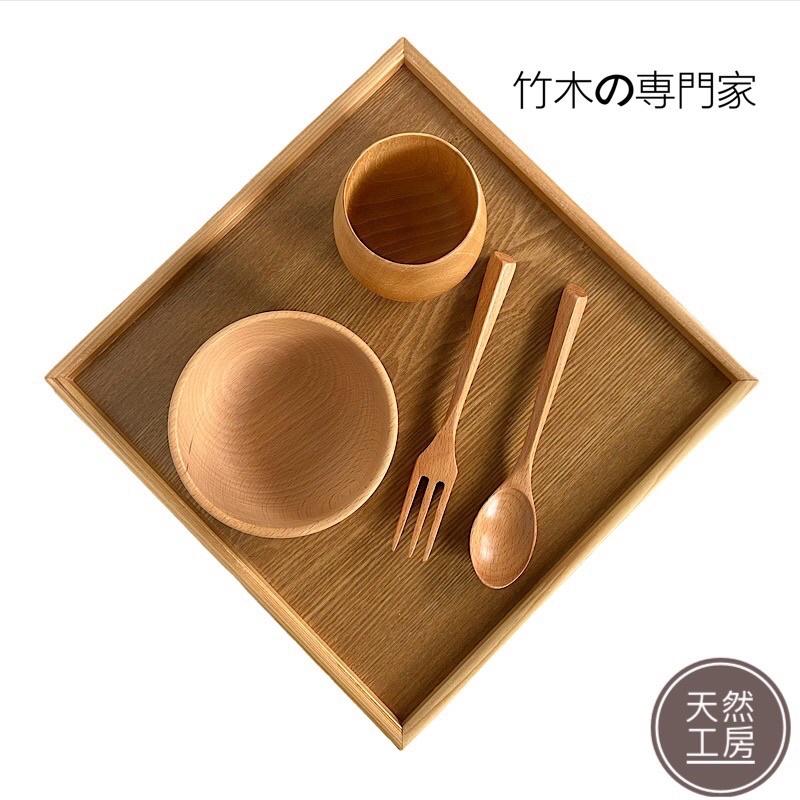 方型托盤 木托盤 木盤 竹盤 早餐盤 水果盤 蛋糕盤 茶托盤 麵包盤 點心托盤 甜點盤 日式木盤 木碗 木杯 天然工房-細節圖2