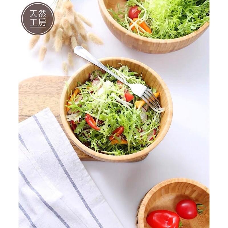 竹沙拉竹碗 沙拉缽 沙拉碗 竹碗 木碗 碗 竹沙拉碗 竹製碗 竹缽 木缽 木沙拉碗 竹盆 水果缽 圓形碗 天然工房-細節圖3