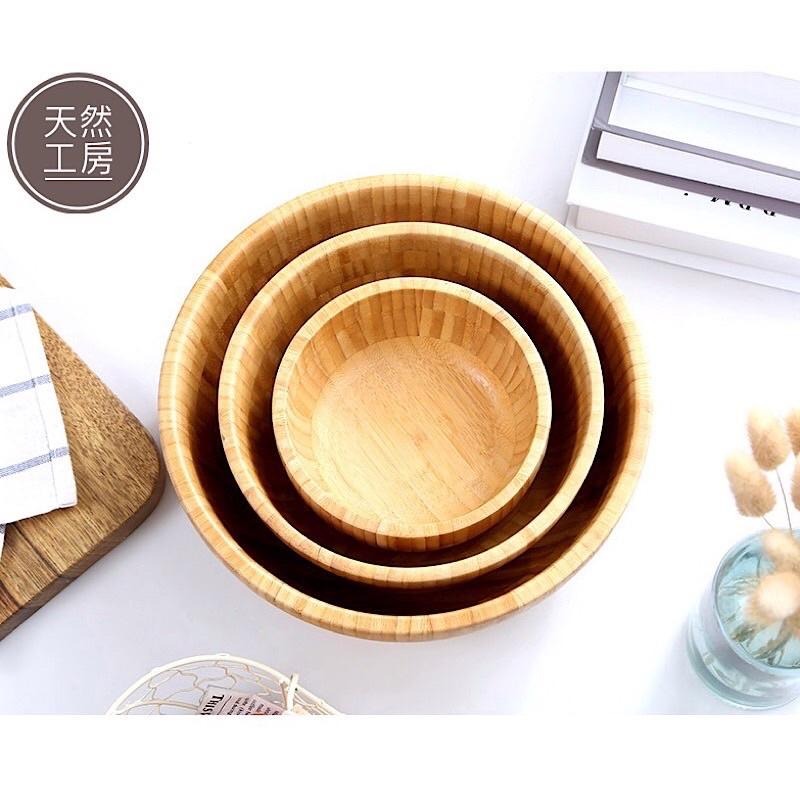 竹沙拉竹碗 沙拉缽 沙拉碗 竹碗 木碗 碗 竹沙拉碗 竹製碗 竹缽 木缽 木沙拉碗 竹盆 水果缽 圓形碗 天然工房-細節圖4