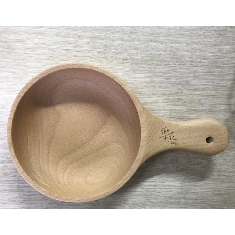 木碗 沙拉碗 泡菜碗 泡麵碗 手柄碗 木水瓢 手柄木碗 櫸木碗 木頭碗 原木碗 木碗批發 餐具批發 雷射雕刻 天然工房-細節圖4