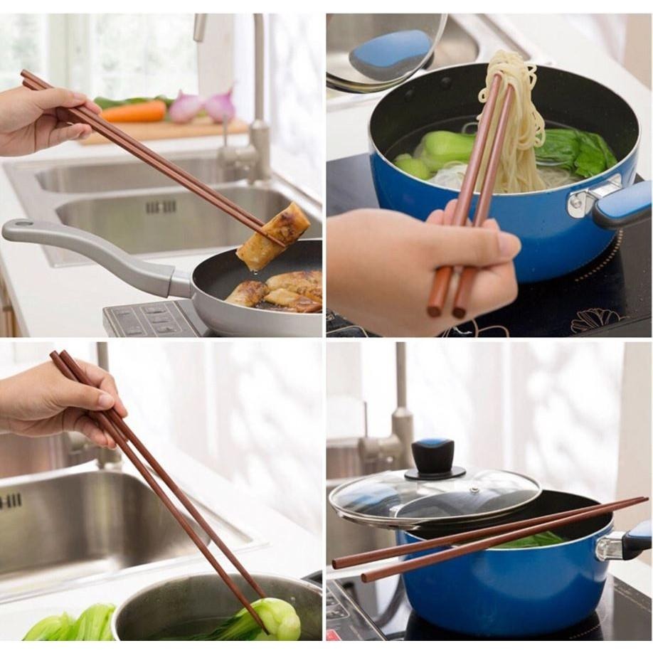 火鍋筷 撈麵筷 料理筷 油炸筷 炸物筷 鐵木長筷 加長木筷 調理筷 烹飪筷 木筷 長筷 木筷批發 木製餐具 天然工房-細節圖4