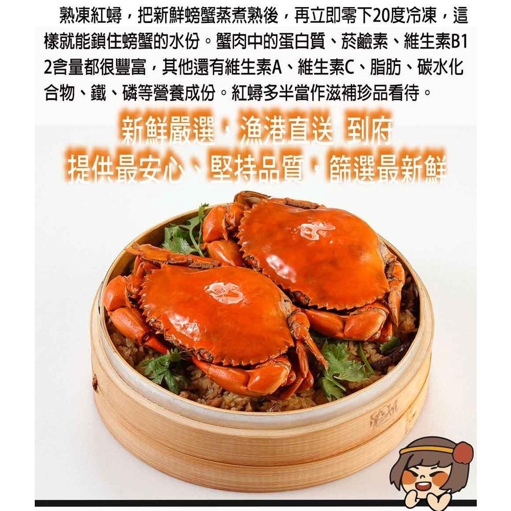 華得水產  台灣熟凍爆蛋紅蟳 1隻(250-300g±10%)-細節圖4