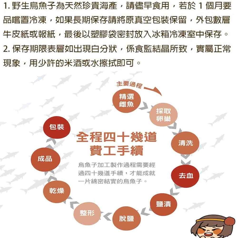 華得水產 碳烤一口包野生烏魚子禮盒(總重4兩/盒 附提袋)-細節圖5