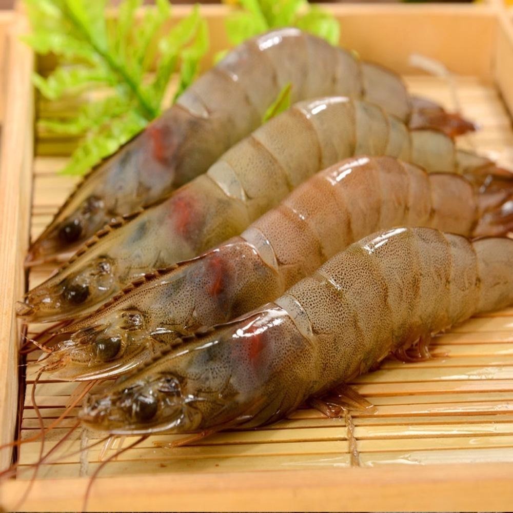 華得水產 天然巨無霸生白蝦(800g土10%/盒/約10-18尾)