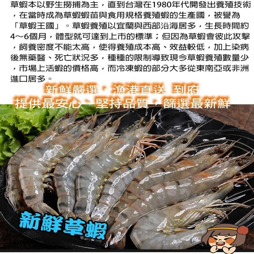 華得水產 新鮮草蝦(250g/8-12尾/盒)-細節圖2