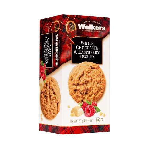 英國《Walkers》蘇格蘭皇家白巧克力覆盆子餅乾(新包裝)