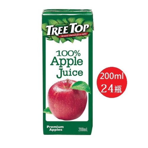 TREE TOP 樹頂 100%純蘋果汁200ml(利樂包)X24包/箱