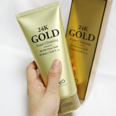 韓國ANJO 24K GOLD 神級養膚黃金淨嫩泡泡洗面乳100ml 潔面乳