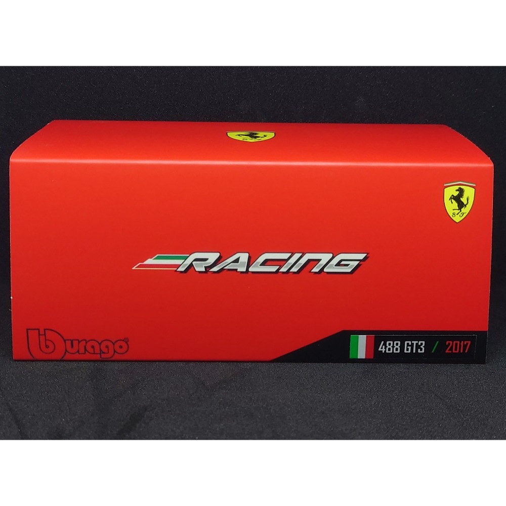 Bburago Ferrari 法拉利 488 GT3 2017 Racing 系列 模型車 1/43-細節圖2