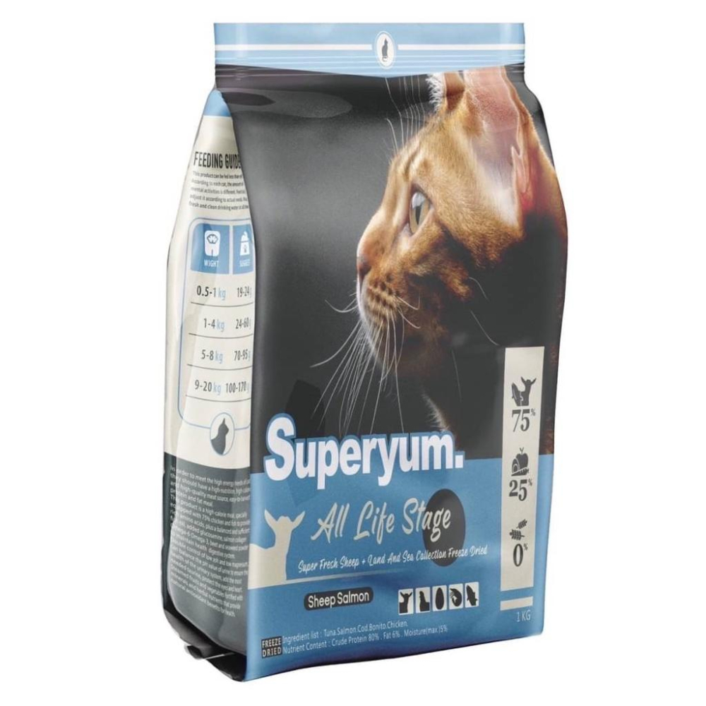 superyum 極致美味 凍乾飼料 貓凍乾無穀飼料 1kg 4.9kg 台灣製造-細節圖2