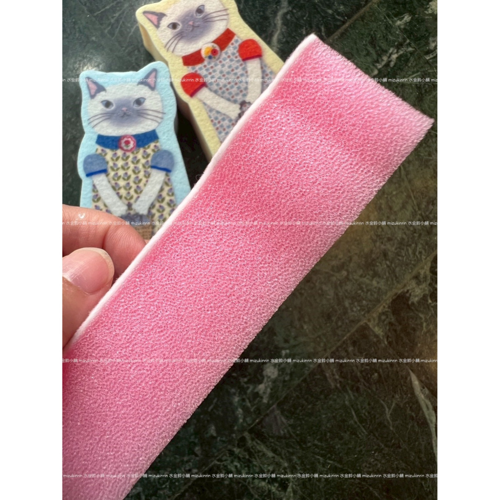水金鈴小舖 日本 Kusuguru 眼鏡貓 菜瓜布 去水垢 廚房 浴室 閃亮菜瓜布-細節圖4