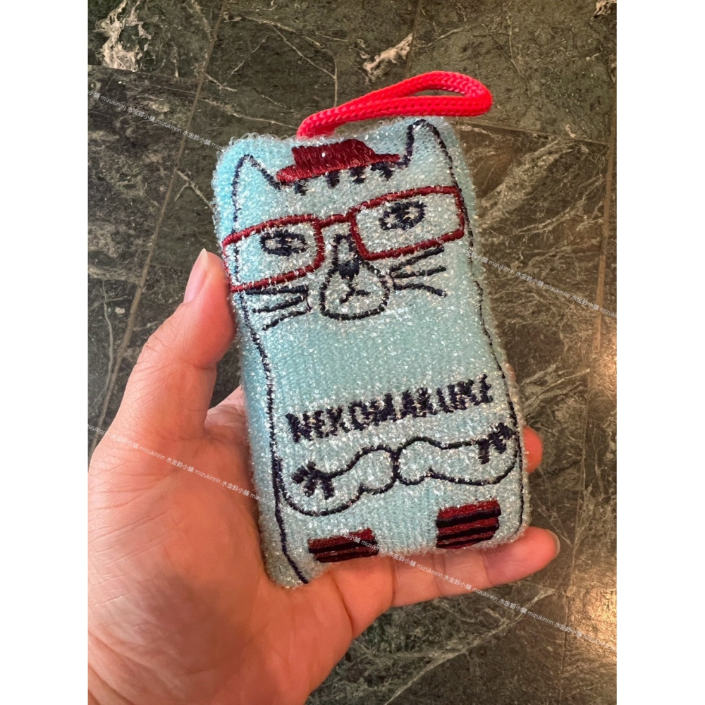 水金鈴小舖 日本 Kusuguru 眼鏡貓 菜瓜布 去水垢 廚房 浴室 閃亮菜瓜布-細節圖5