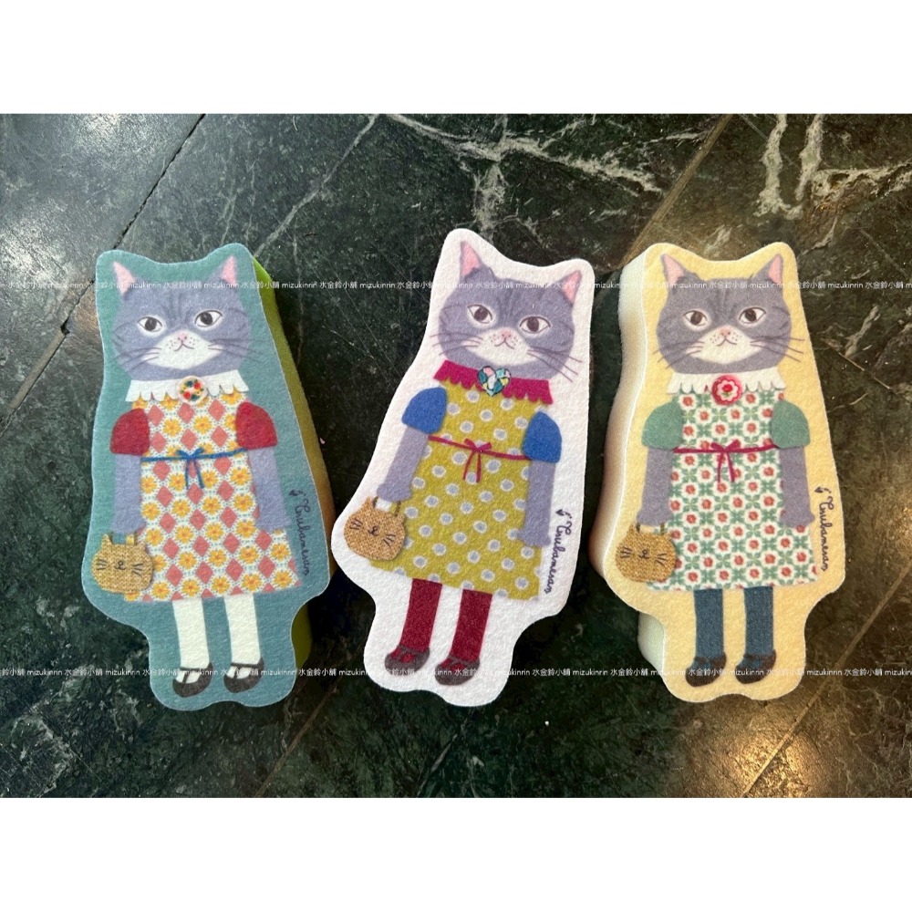 水金鈴小舖 日本 Kusuguru 眼鏡貓 菜瓜布 去水垢 廚房 浴室 閃亮菜瓜布-規格圖8